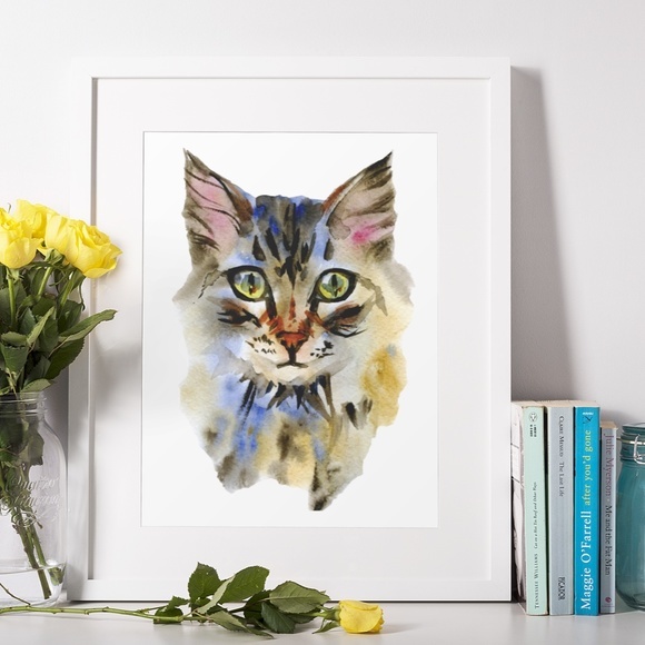 Cute Cat Portrait Wall Art Print Poster Unframed - Picture 6 of 16